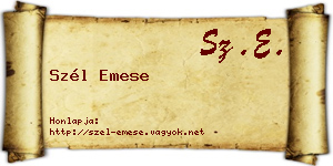 Szél Emese névjegykártya